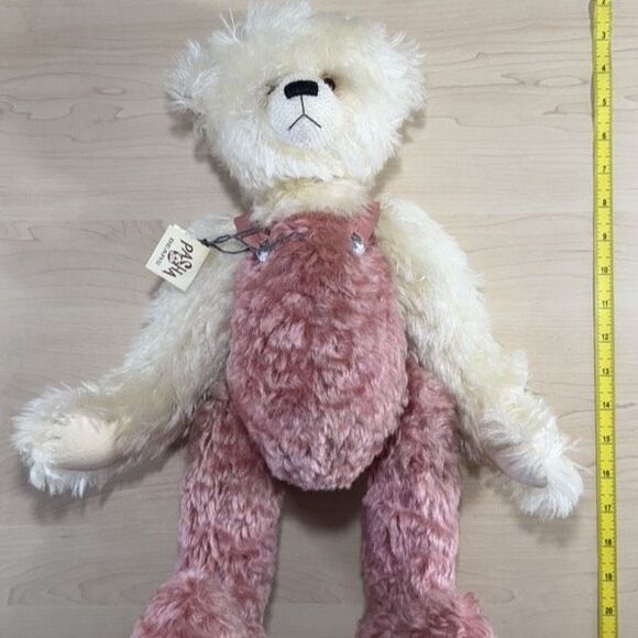 Pasha Bears Sharon Lederer Blush Mohair Artist Bear 2000 Signed Glass Eyes Tags - Picture 7 of 7